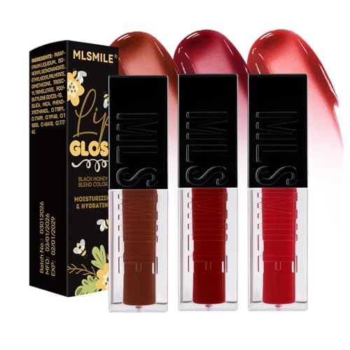 3 Piece Honey Hydrating Tinted Lip Gloss Set - Dewy Glass Finish