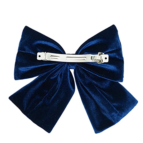 Spenlly 6.5 Inch Large Velvet Hair Bows Clip Big Hair Bow Alligator Clip Hair Barrettes Hair Accessories for Women Girls Kids Teens (Bean Paste)