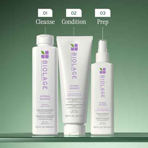 Biolage Hydra Source Daily Leave-In Tonic - Moisturizes & Detangles, For Dry Hair, Infused with Micro-Filtered Aloe Vera & Fermented Hyaluronic Acid, Vegan & Paraben-Free, 8.5 Fl Oz