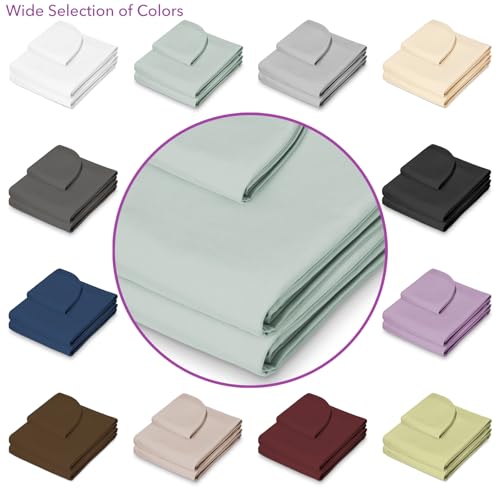 Saloniture Seafoam Green Microfiber Massage Table Sheet Set - Fitted & Flat Sheets with Face Cradle Cover