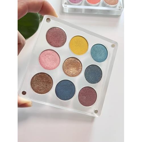 New Empty Acrylic DIY Your Own Magnetic Eyeshadow Palette All Transparent Elegant Eye Shadow Makeup Palette Make-up mixing palettes sold empty 26mm*9 holes
