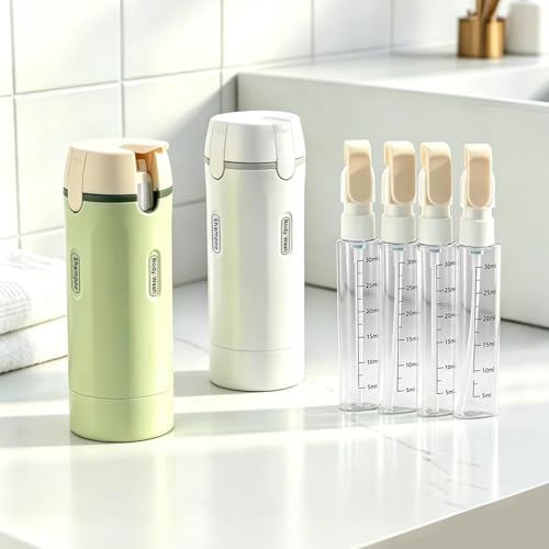 4-in-1 Travel Dispenser - 30ml Leak-Proof Bottles for Toiletries