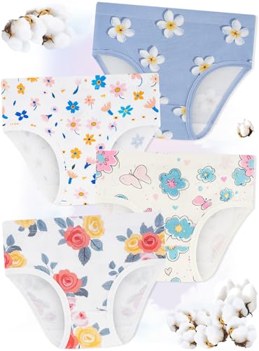 Girls' Soft Cotton Tagless Panties 8-Pack