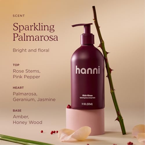 HANNI Rich Rinse Hydrating Serum Body Wash, Glycerin + Aloe, 325