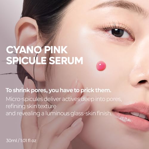 Dr.Melaxin Cyano Pink Spicule Serum | Microneedle Facial Treatment, 1.01 fl.oz