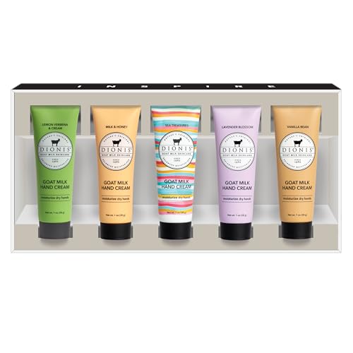 Dionis Goat Milk Hand Cream Gift Set - 5 Travel Size Moisturizers