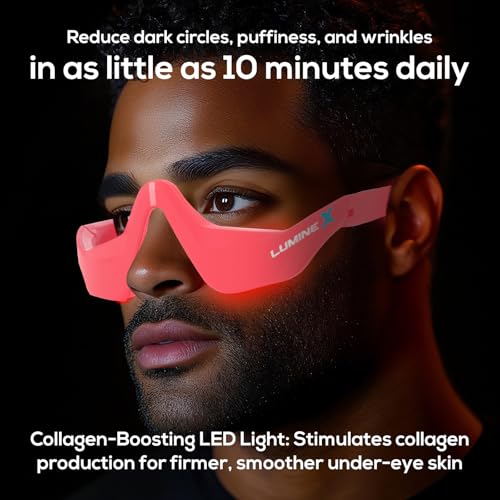 SENHI Under-Eye Red Light Therapy Glasses & Massager - Pink