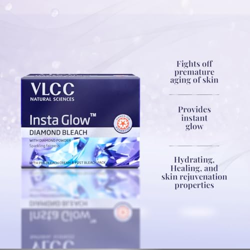 VLCC Insta Glow Diamond Bleach 60g for Brightening Skin