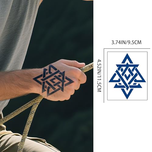 10 Pack Celtic Viking Temporary Tattoos – Waterproof Tribal Design