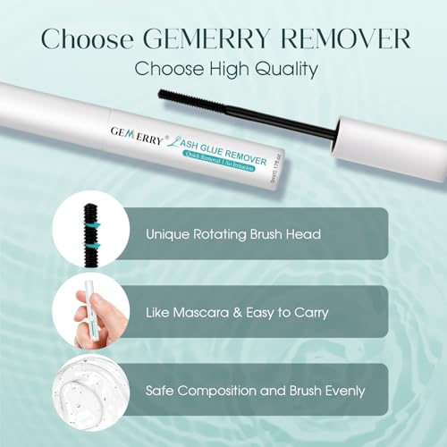 GEMERRY Lash Glue Remover - Fast Acting Eyelash Extension Remover