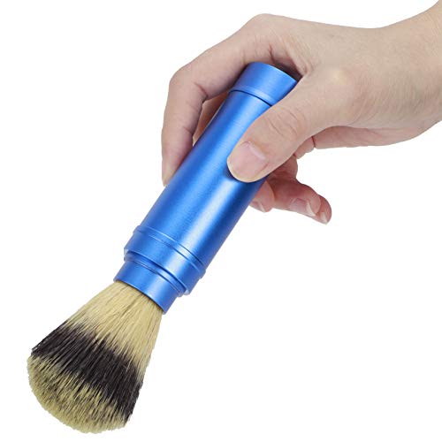 Walfront Men Portable Travel Foaming Shaving Brush, Grooming Tool for Wet Shaving, Bathroom Supplies for Daily Use