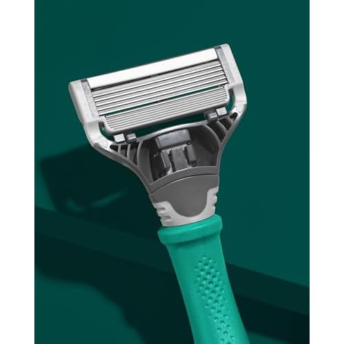 Harry's Original Razor for Men - Razor Handle and Blade Cartridge- German Engineered Blades- Tropical Green