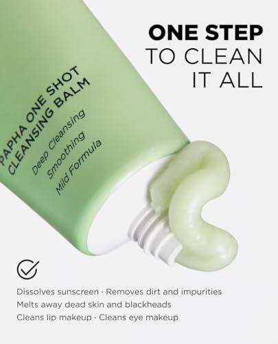 EITHER& PAPHA One-Shot Cleansing Balm - Korean Makeup Remover & Blackhead Cleanser