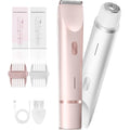 Bikini Trimmer for Women ? Gentle Electric Razor for Sensitive Areas, Waterproof USB-C Rechargeable Shaver for Body & Face, Stocking Stuffers Holiday Gift (Petal Pink + Pearl White)
