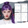 Purple Anime Temporary Tattoo – Waterproof Body Art (4 Pack)