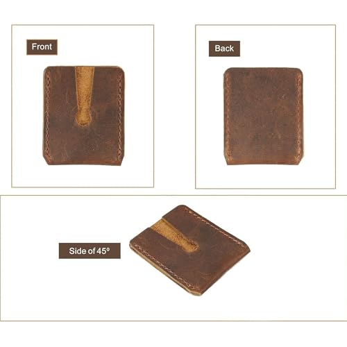 Leather Safety Razor Cover ? Handmade Double Edge Razor Head Protector for Travel, Full-Grain Leather Snap-On Shaving Razor Case, Durable DE Blade Guard for Men (Dark Brown)