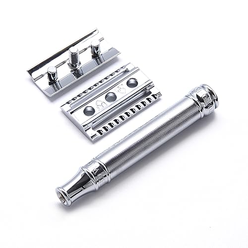 Edwin Jagger Double Edge Safety Razor With Long Handle (Blue) (Barley)
