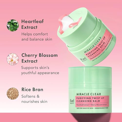 Rael Miracle Clear Cleansing Balm - Twist-Up Makeup Remover, 1.69 oz