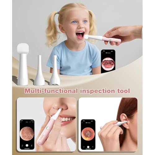 Ear Wax Removal Tool Camera, HD Visual Ear Cleaner with Flexible Otoscope & S-Shaped Silicone Head,WiFi Earwax Remover Kit with Tweezers, 21-in-1 Set for Family, Adults/Kids, Home & Travel