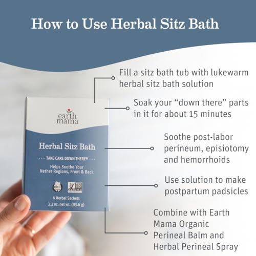 Earth Mama Herbal Sitz Bath Sachets - 6 Count