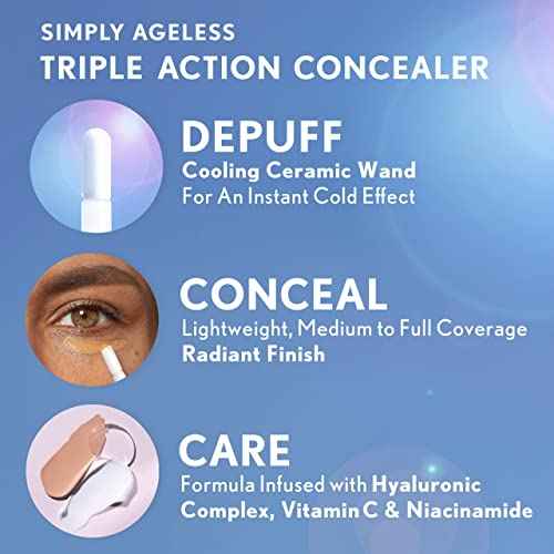 COVERGIRL Simply Ageless Triple Action Concealer, Classic Ivory, Pack of 1