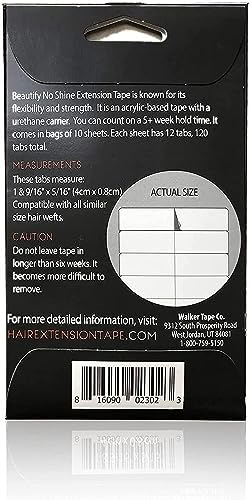 Hair Extension Tape Tabs - 120 Double Sided No Shine Adhesive