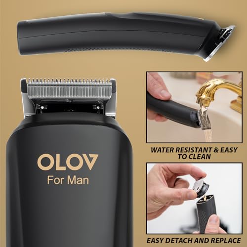 OLOV Black 21-Piece All-in-One Men's Grooming Kit with Beard Trimmer, Hair Clipper & Nose/Ear/Body Razor