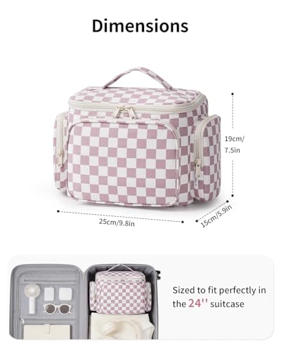 Narwey Hanging Travel Toiletry Bag for Women - Large Capacity Makeup Organizer