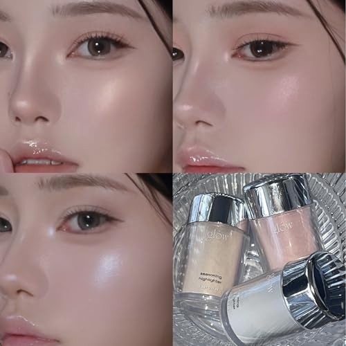 glow seasoning highlighter | luminous loose-powder highlighter | ultra-fine particles for pore-blurring smooth skin | precision seasoning jar for controlled application | 0.11 fl oz ¡¿ 3 ea
