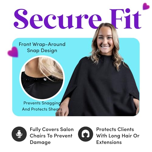 Cozy Cape ? Ultra-Soft Warm Sweatshirt Fabric Client Comfort Cape, Black, Unisex Adult