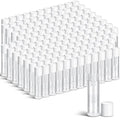 Nuanchu 200 Pcs Lip Balm Tubes Empty Lip Gloss Tubes Bulk Women 0.186 Oz/ 5.5 ml Lip Gloss Container Kit Clear PVC Lip Containers with Caps for DIY(White, Clear)