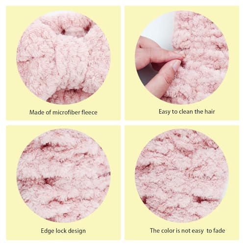 LAPOHI Microfiber Headbands 3 Pack for Face Washing, Makeup, Yoga & Sports - Women & Girls
