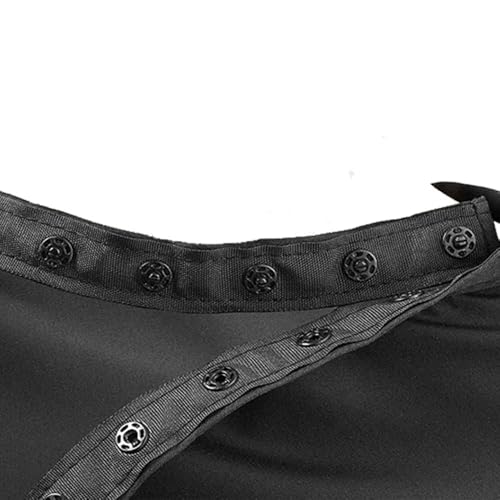 Black Professional Waterproof Hair Salon Cape - 5 Pack with Metal Snap Closure