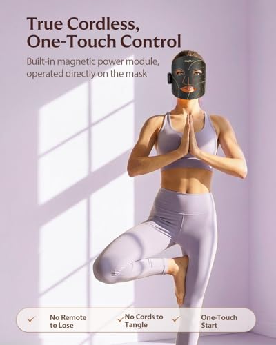 Wireless LED Face Mask for Skin Care - 272 LEDs, Rechargeable, Hands-Free
