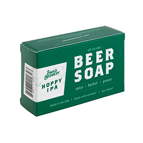 Swag Brewery Hoppy IPA BEER SOAP | Cool Guys Gift for Beer Drinkers, Men, Grooming, Father's and Valentine's Day | All Natural + Made in USA | Man Cave Approved