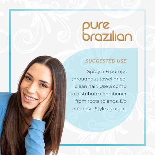 Pure Brazilian Leave-In Conditioner with Keratin, 6.78 oz/200 ml