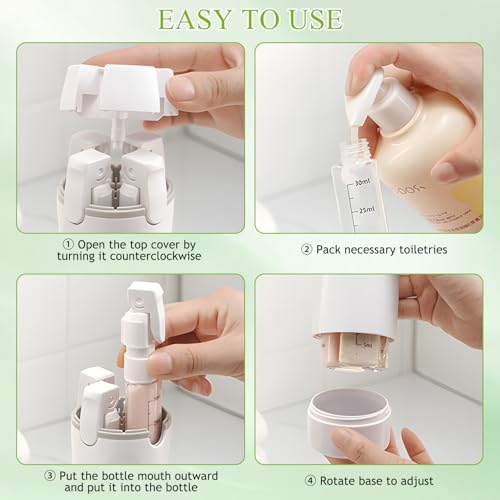 4-Pack 30ML Travel Bottle Dispenser Set, Leak Proof