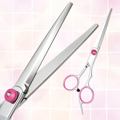 Professional Hair Cutting Scissors Kit - 7 Piece Set Pink