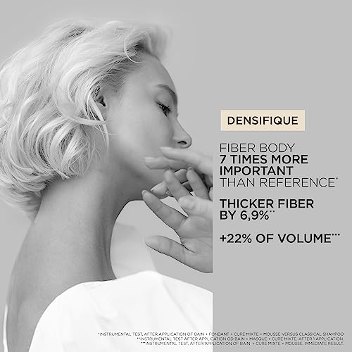 KERASTASE Densifique Densité Shampoo | Thickening & Strengthening Shampoo | Removes Build-Up & Adds Shine | With Hyaluronic Acid | For Fine, Thin & Thinning Hair | 8.5 Fl Oz