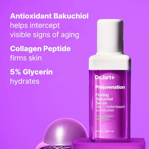 Dr.Jart+ Prejuvenation Firming Bakuchiol Serum with Collagen Peptides | Korean Anti Aging Serum | Sensitive Skin Friendly | Korean Skin Care, 1.69 Fl Oz