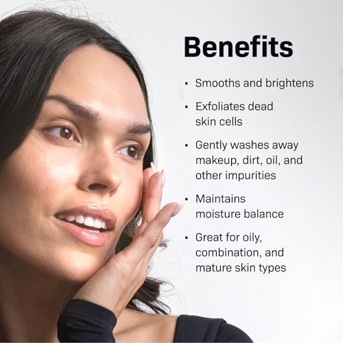 Revision Skincare Brightening Facial Wash, Exfoliating Face Cleanser with Vitamin C and Vitamin E