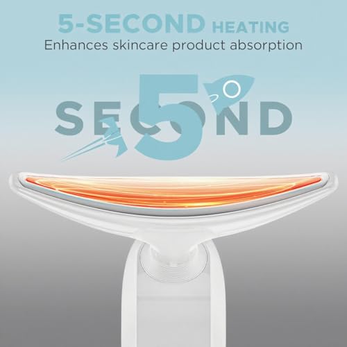 GlossaBella Facial & Neck Massager - Heating, Vibration & LED Lights