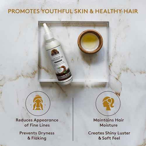 Okay 100% Pure Coconut Oil for Hair & Skin - Coconut Oil for Women & Men, Perfect for Body, Face, Natural Massage Oil & Moisturizer - 4 Fl Oz Squeeze Bottle (Pack of 2)