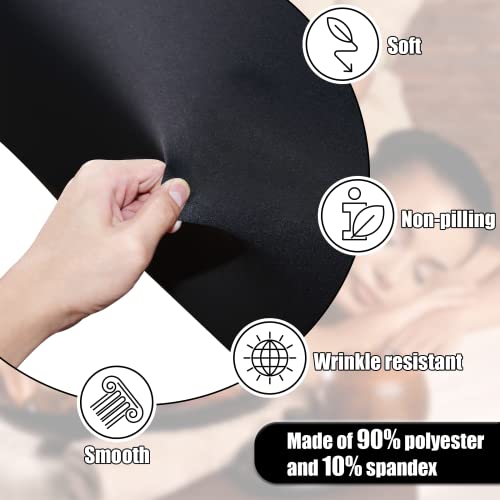 Platonee Stretch Lash Bed Cover - Elastic Massage Table Sheet (Black)