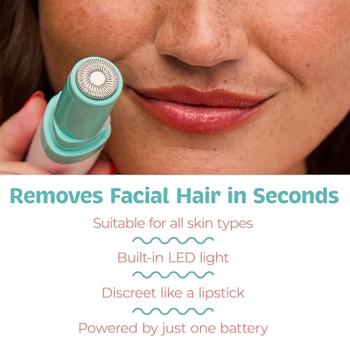 Facial Hair Remover for Women - Portable Lipstick Design with LED Light