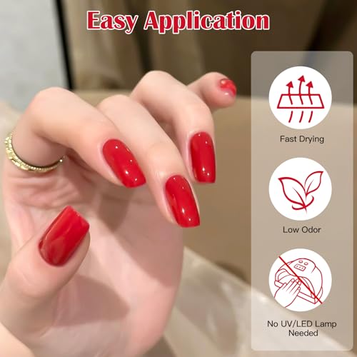 MEET ACROSS 6-Color Nude Nail Polish Set - Quick Dry, 28+ Days
