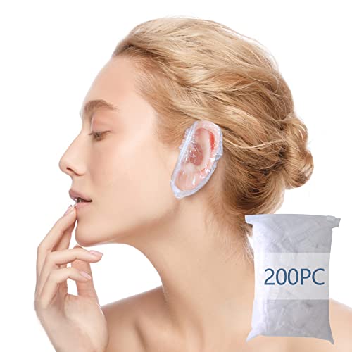 200-Pack Disposable Waterproof Ear Covers for Shower & Hair Care