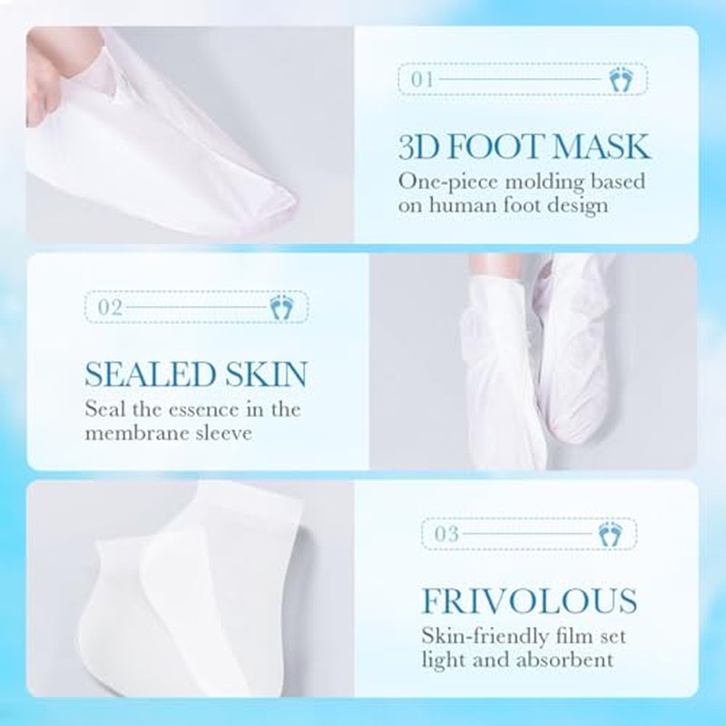 JoanofArc Foot Peeling Mask - Moisturizing Exfoliating Treatment, 4 Pack