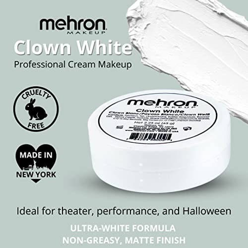 Mehron Clown White Professional Face Paint Cream 2.25 oz