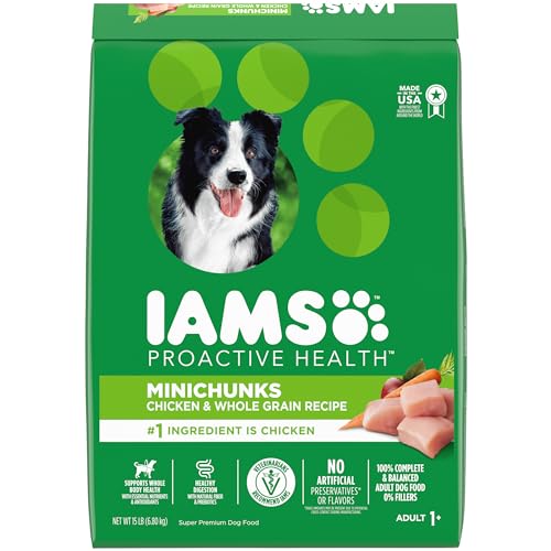 Iams Proactive Health Minichunks Adult Dry Dog Food with Real Chicken and Whole Grains, 15 lb. Bag